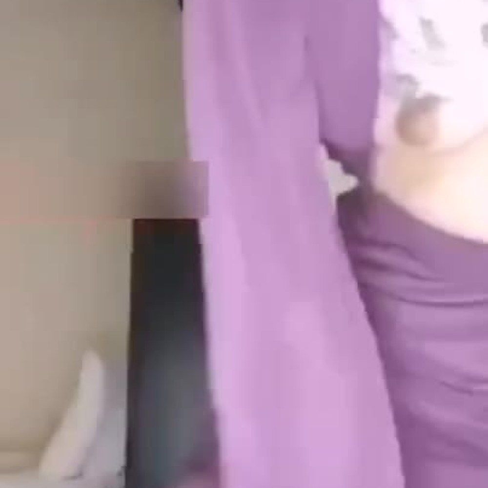 hijab ungu mulus bangeut